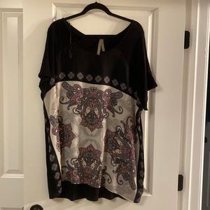 Addition-Elle sheer front t-shirt.